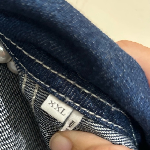 Sandro Denim Blue Work Jacket SIZE XXL - Picture 5 of 7